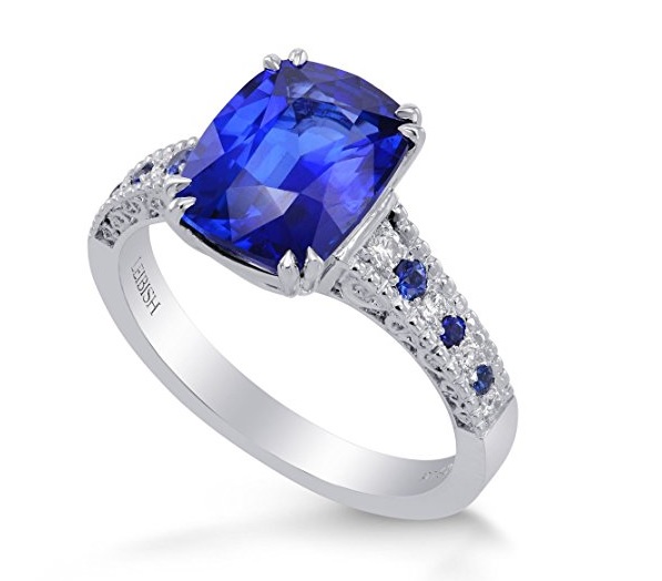 Leibish & Co 3.93Cts Sapphire Side Diamonds Engagement Side Stone Ring Set in Platinum Size 6.50. Price:$19,990.00 & FREE Shipping