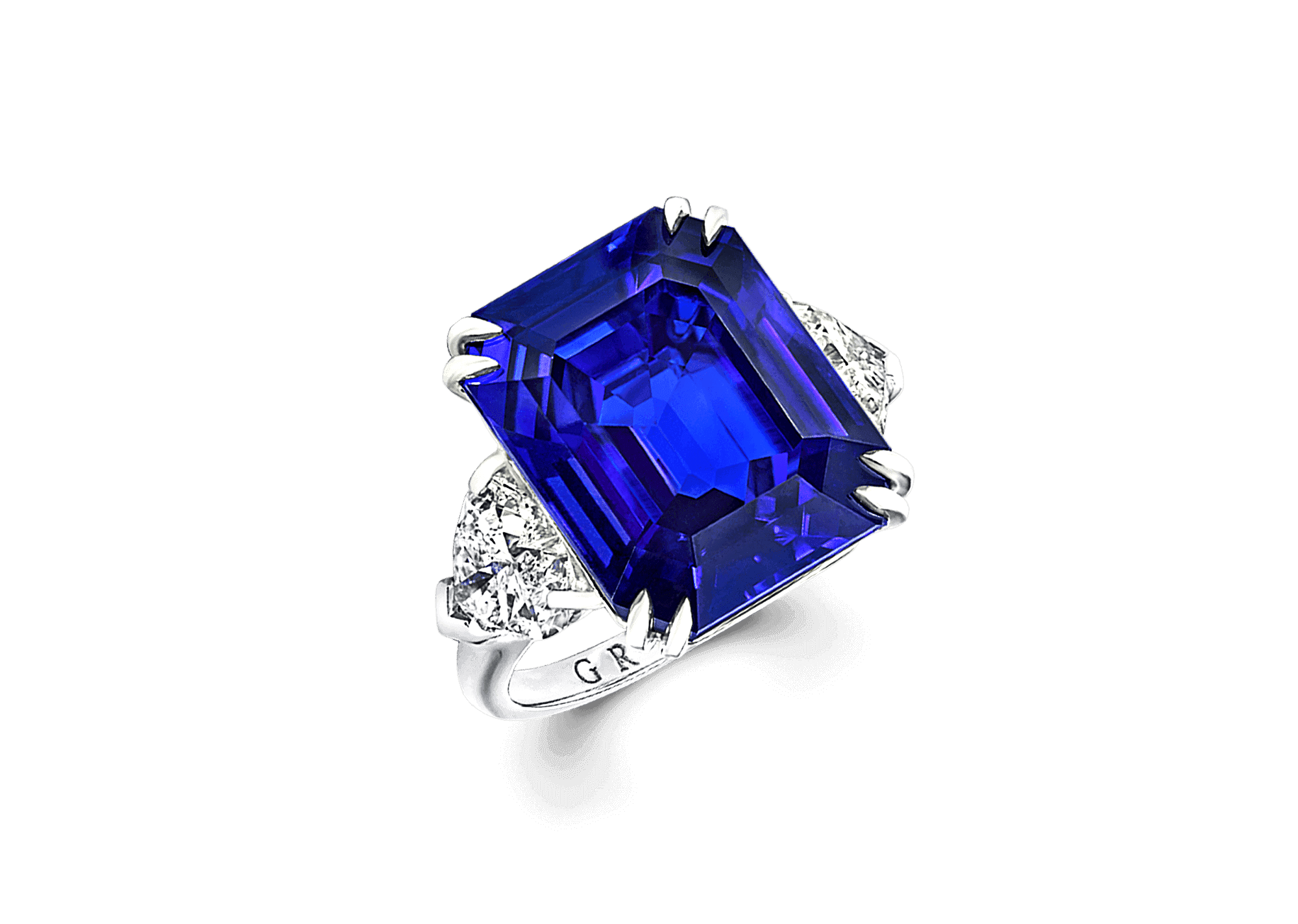 Emerald Cut Sapphire and Diamond Ring 16.57 CT SRI LANKAN SAPPHIRE