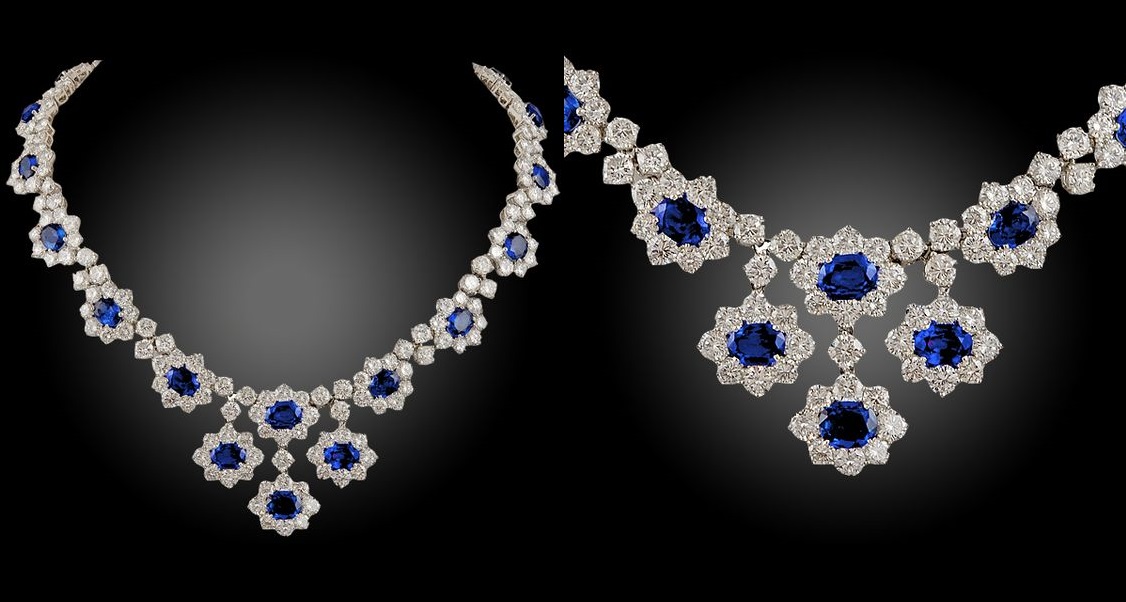 Harry Winston Sapphire and Diamond Necklace