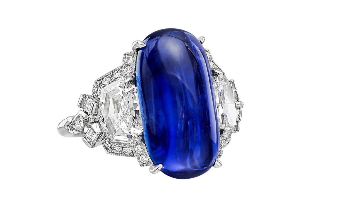 Raymond C. Yard 10.81 Carat Sapphire Diamond Ring