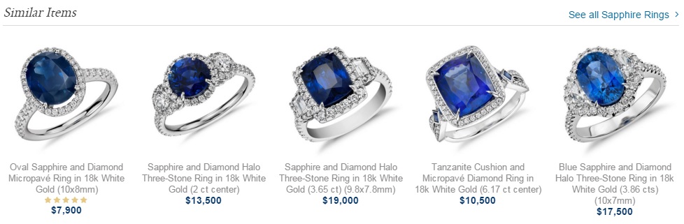 Blue Nile Presents A Stunning Sapphire and Diamond Three-Stone Ring in ...